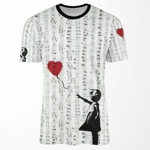 Girl With A Red Balloon By Banksy Contemporary Street Art All-over-print T-shirt