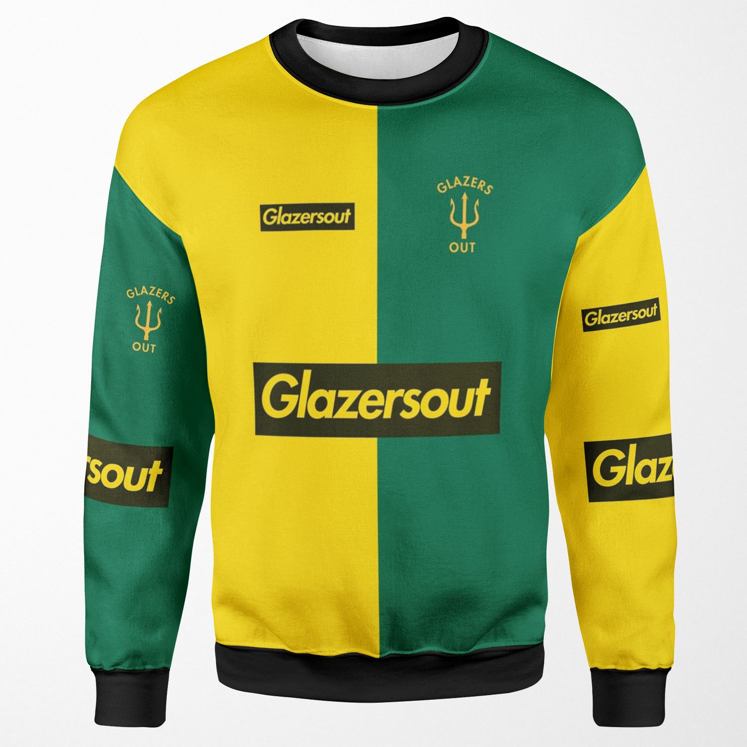 Glazersout Yellow Green Manchester Kit 2 All-over-print Unisex Sweatshirt