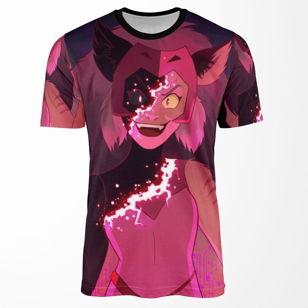 Glitch Catra Shera All-over-print T-shirt