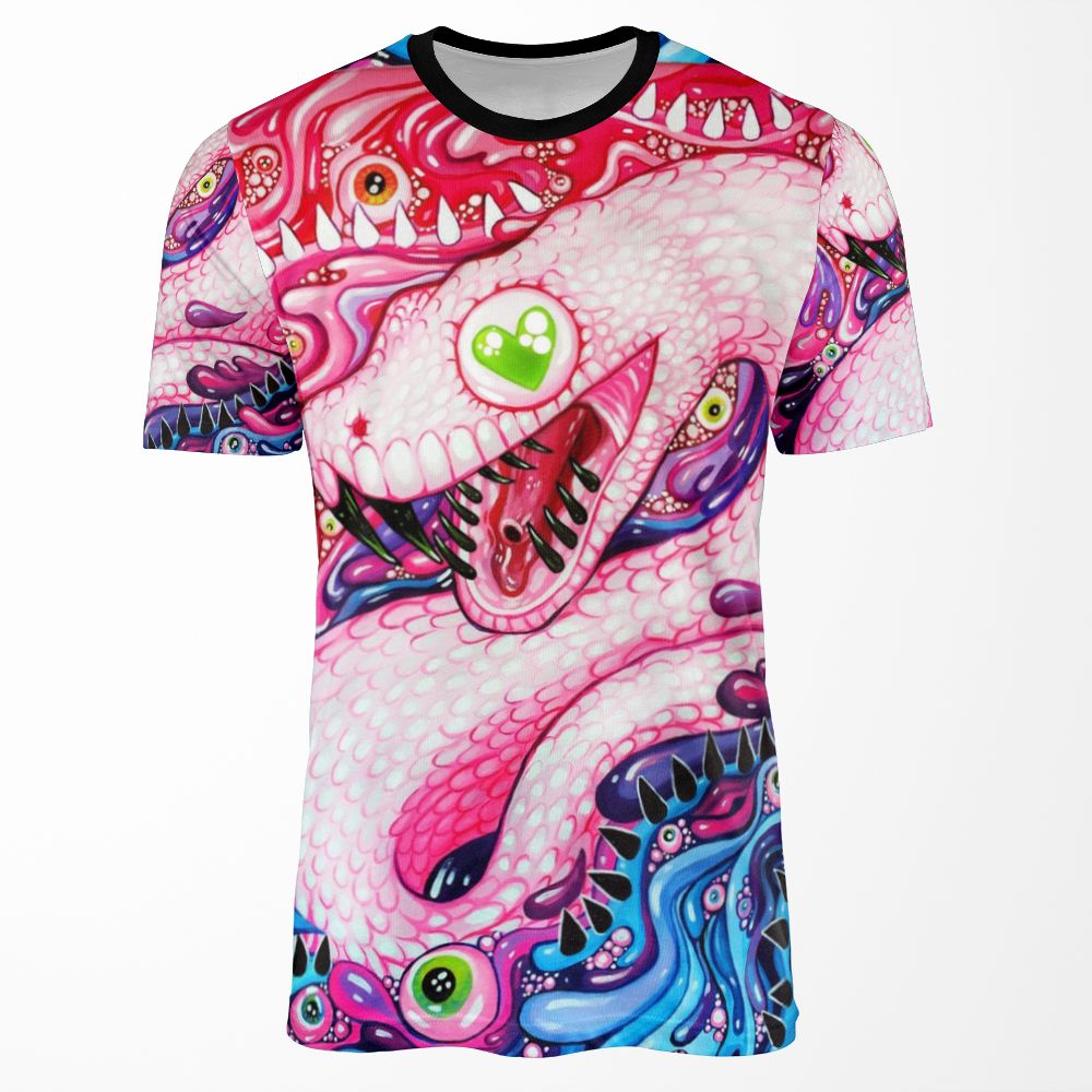 Glittersnake Acrylic Painting All-over-print T-shirt