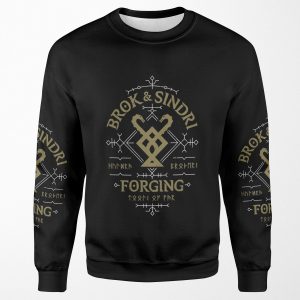 God Of War Brok And Sindri Forging Gifts God Of War All-over-print Unisex Sweatshirt