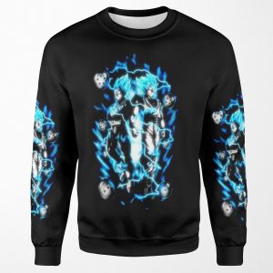 Goku And Vegeta Super Saiyan God Blue All-over-print Unisex Sweatshirt