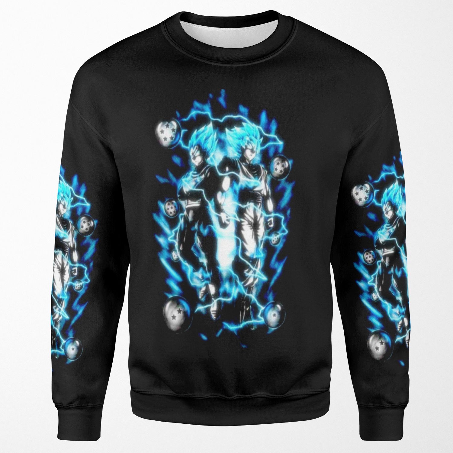 Goku And Vegeta Super Saiyan God Blue All-over-print Unisex Sweatshirt