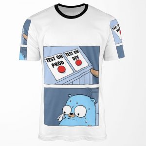 Golang Gopher Two Buttons All-over-print T-shirt