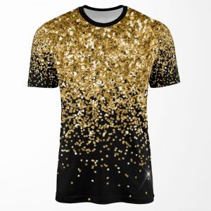 Gold Glitter All-over-print T-shirt