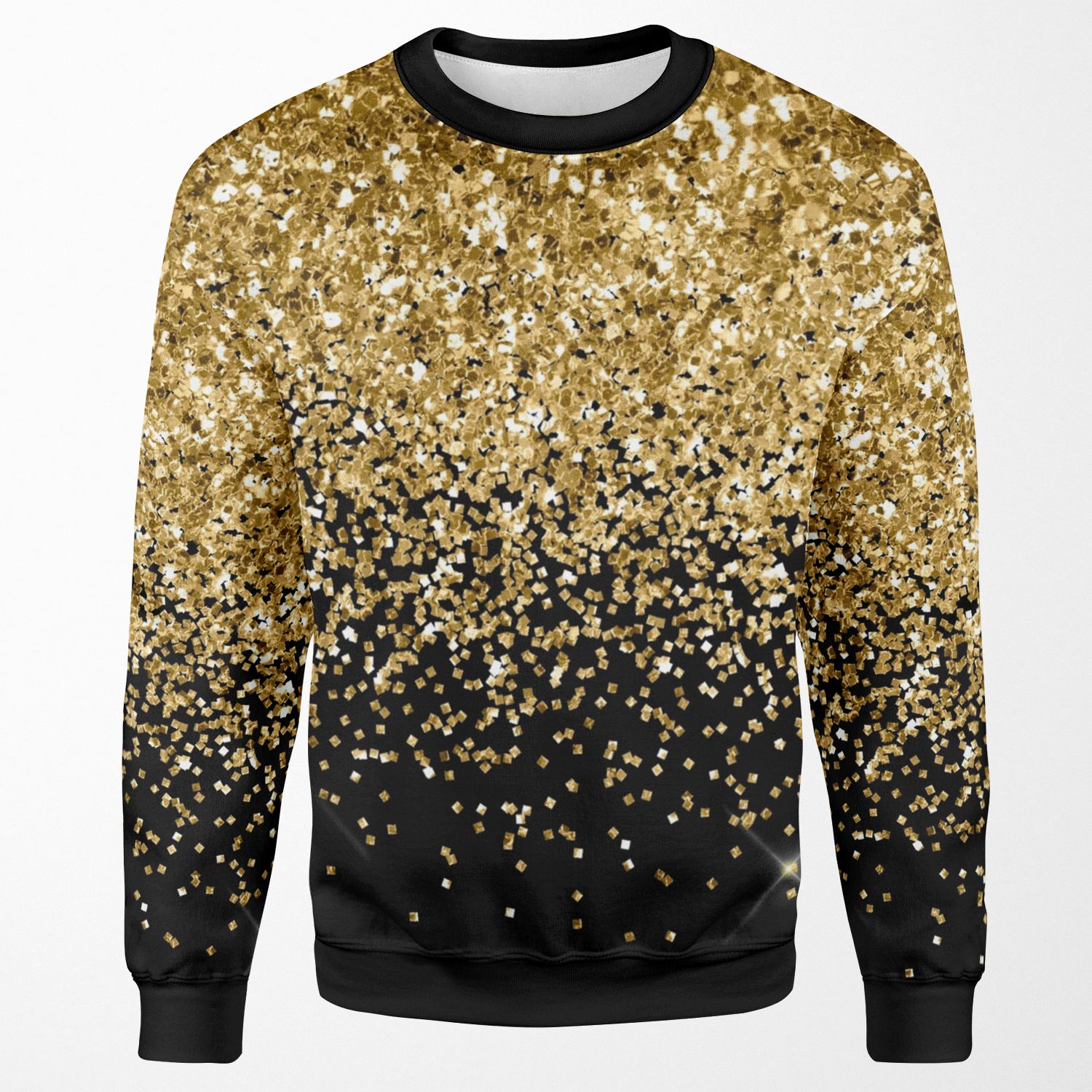 Gold Glitter All-over-print Unisex Sweatshirt