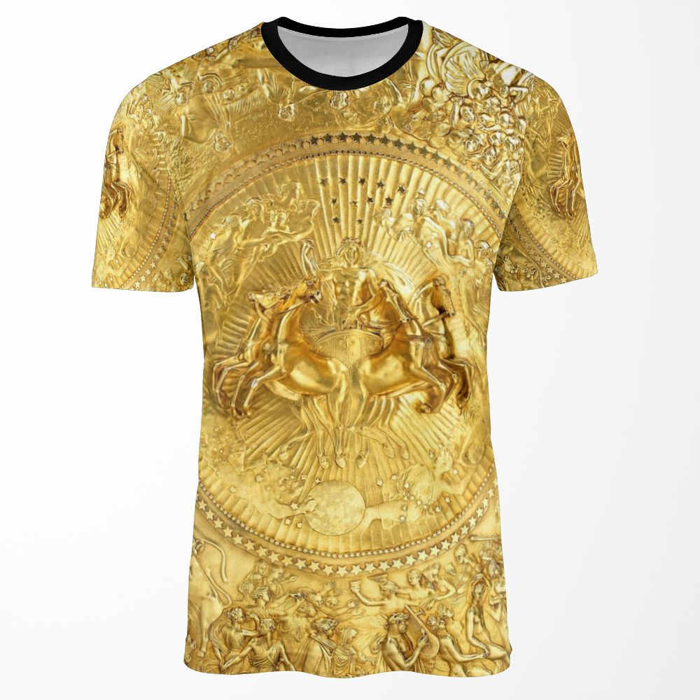 Gold Shield Of Achilles Ancient Gold Masterpiece All-over-print T-shirt