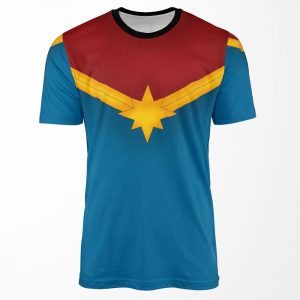 Golden Star With Red And Blue All-over-print T-shirt
