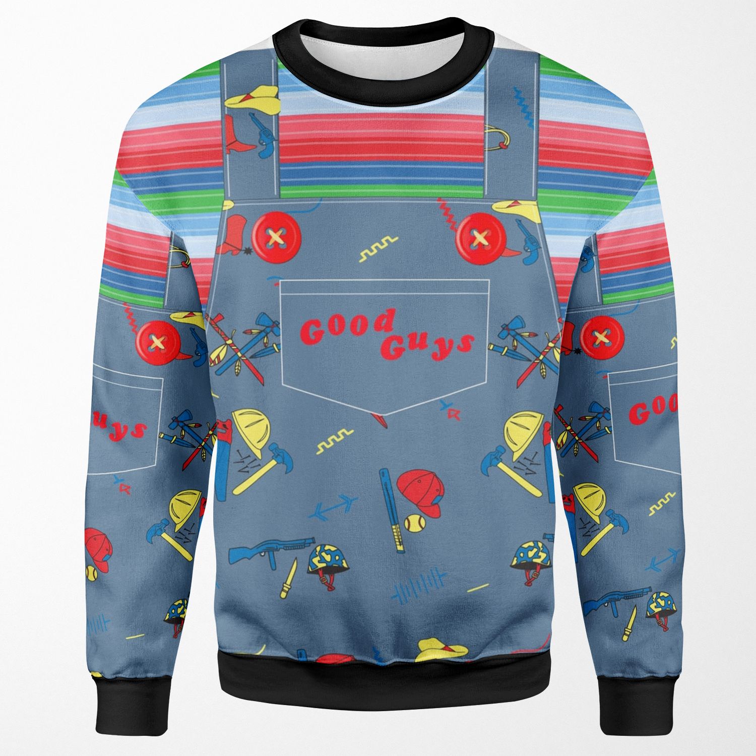 Good Guys Child S Play Chucky Killer Doll Overalls All-over-print Unisex Sweatshirt