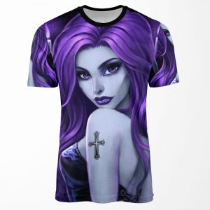 Goth Beauty Purple All-over-print T-shirt