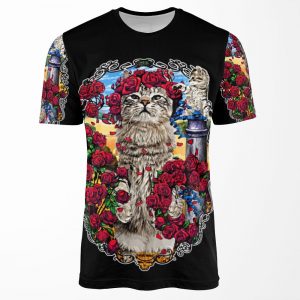 Grateful Cats And Roses All-over-print T-shirt