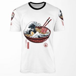 Great Ramen Wave White All-over-print T-shirt