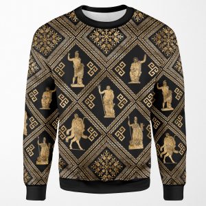 Greek Deities And Meander Key Ornament All-over-print Unisex Sweatshirt