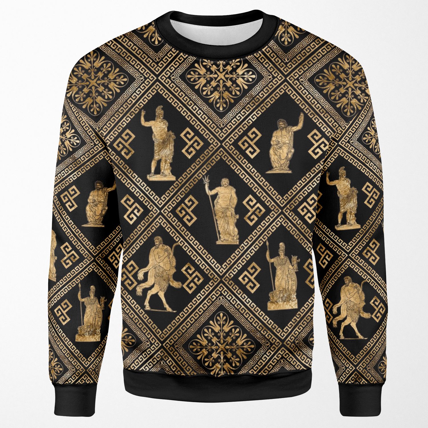 Greek Deities And Meander Key Ornament All-over-print Unisex Sweatshirt
