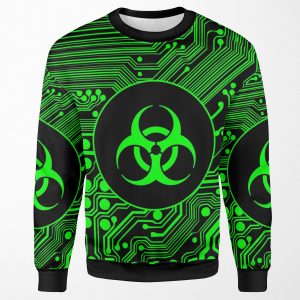 Green Biohazard Cybergoth All-over-print Unisex Sweatshirt