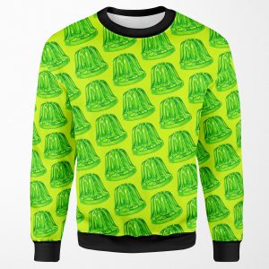 Green Jello Mold Pattern Lime All-over-print Unisex Sweatshirt