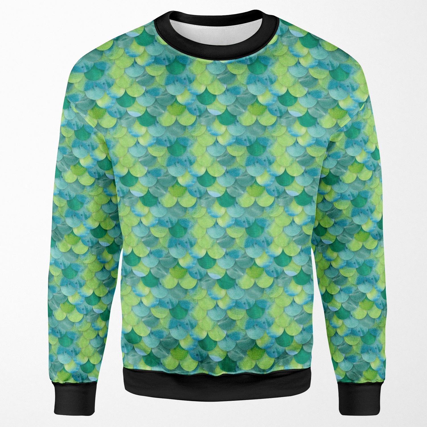 Green Mermaid Scales All-over-print Unisex Sweatshirt