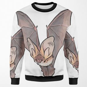 Grey Long Eared Bat All-over-print Unisex Sweatshirt