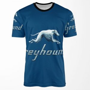 Greyhound Blue Bus Logo All-over-print T-shirt