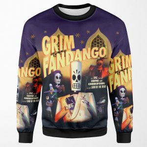 Grim Fandango High Contrast All-over-print Unisex Sweatshirt