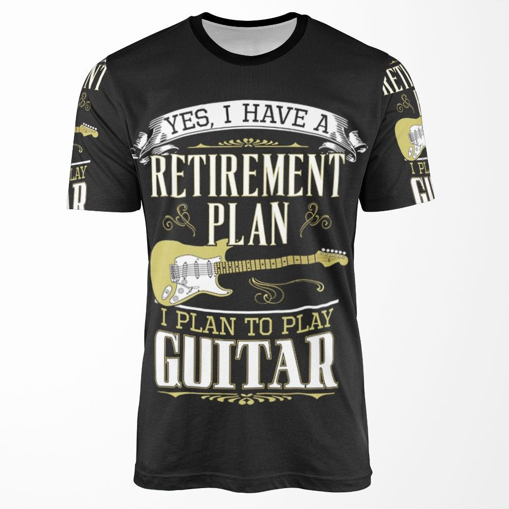 Guitar Retirement Plan All-over-print T-shirt