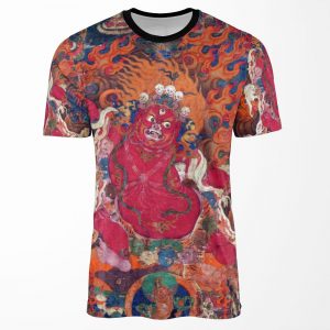 Guru Dragpo Tibetan Buddhism Restored Artwork All-over-print T-shirt