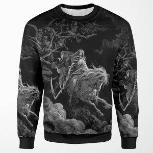 Gustave Dore Death On The Pale Horse Resized All-over-print Unisex Sweatshirt