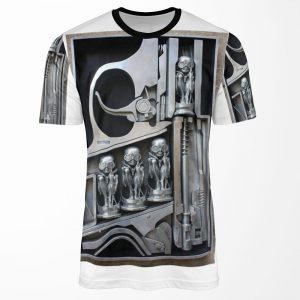 H R Giger Museum Entrance Statue Gruyeres Switzerland All-over-print T-shirt
