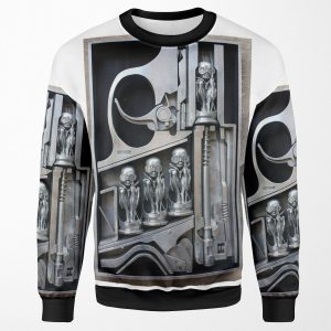 H R Giger Museum Entrance Statue Gruyeres Switzerland All-over-print Unisex Sweatshirt