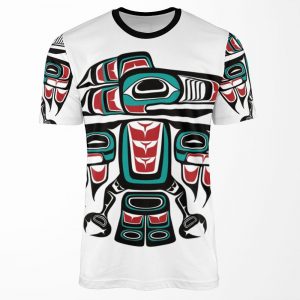 Haida Tlingit Native Raven Totem All-over-print T-shirt