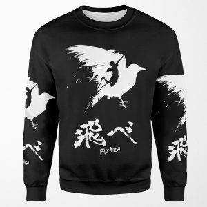 Haikyuu Fly High White All-over-print Unisex Sweatshirt