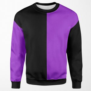 Hald Blue Half Black All-over-print Unisex Sweatshirt