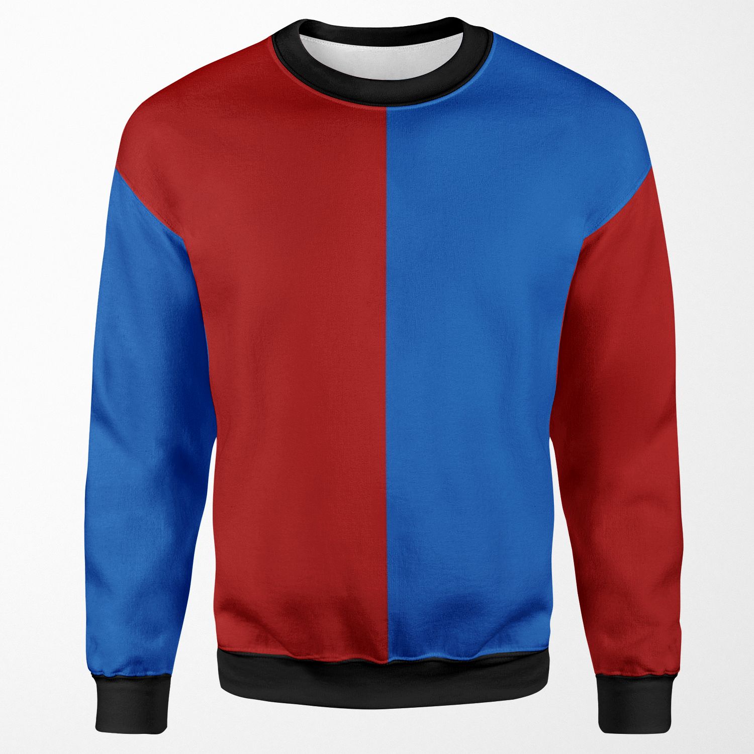 Half Blue Half Red All-over-print Unisex Sweatshirt