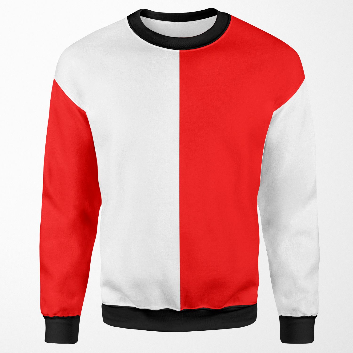 Half Red Half White Mini Skirt All-over-print Unisex Sweatshirt