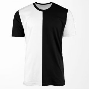 Half White Half Black All-over-print T-shirt