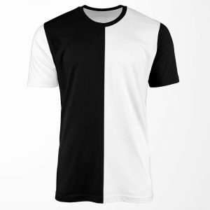 Half White Half Black Half Dark Half Light Modern Simple All-over-print T-shirt