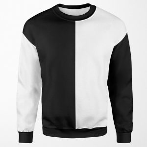 Half White Half Black Half Dark Half Light Modern Simple All-over-print Unisex Sweatshirt