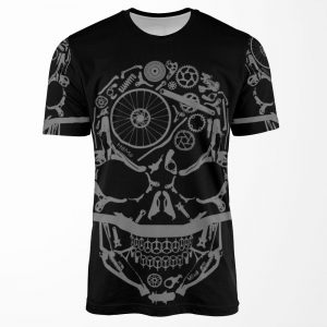 Hamo Grey Mountain Biking Skulls New ZealandAll-over-print T-shirt