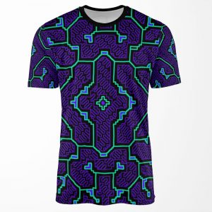 Hand Drawn Shipibo Art Sacred Geometry All-over-print T-shirt