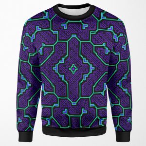 Hand Drawn Shipibo Art Sacred Geometry All-over-print Unisex Sweatshirt