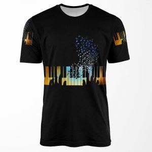 Hands Playing On Piano Keyboard Gift For Music Teacher Shirt All-over-print T-shirt