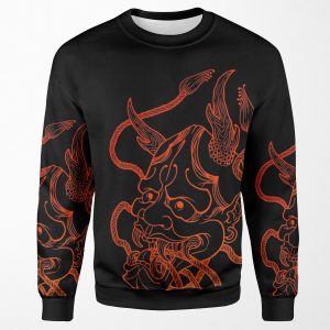 Hannya Outline All-over-print Unisex Sweatshirt