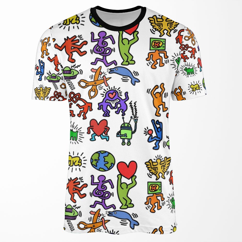 Haring Symbols All-over-print T-shirt