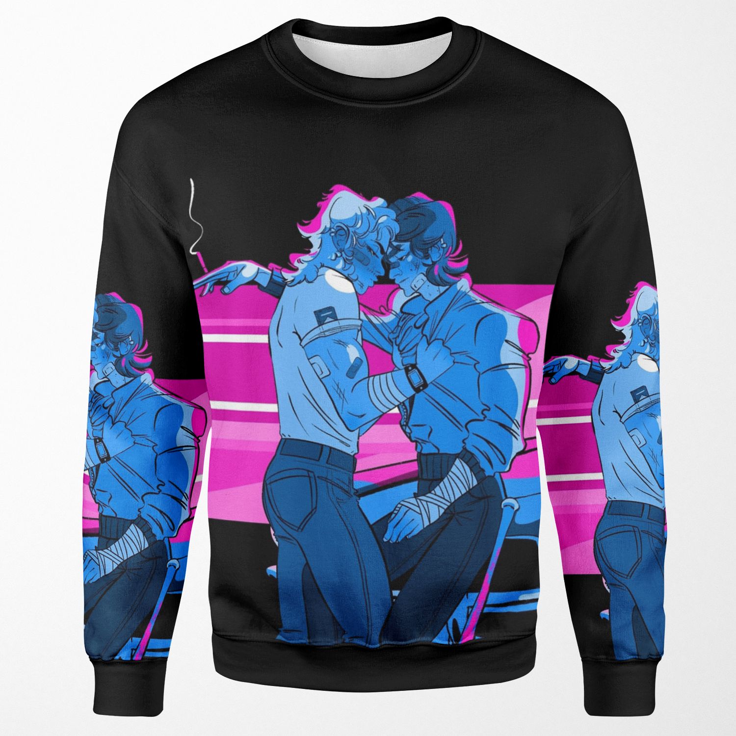 Harringrove Sunset In Blue All-over-print Unisex Sweatshirt