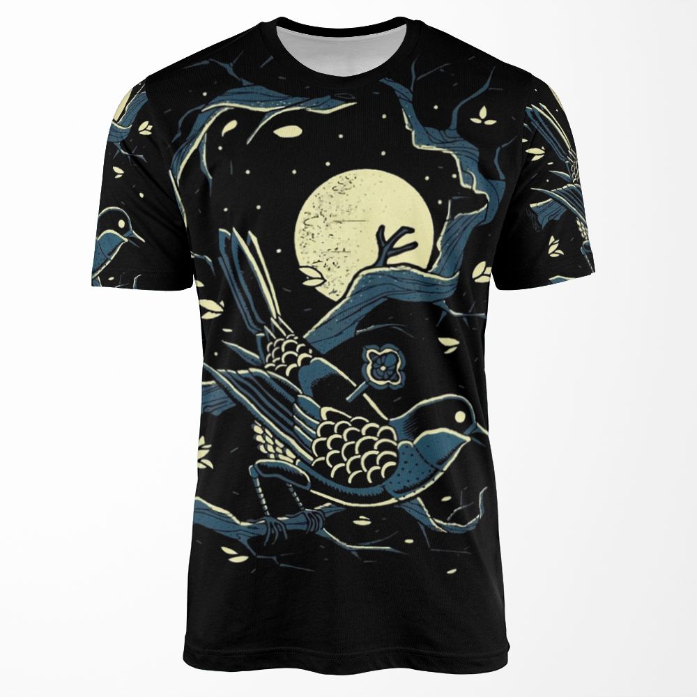Haruki Murakami Bird Moon All-over-print T-shirt