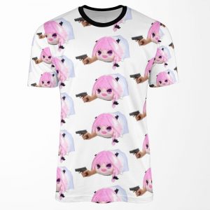 Haunted Astolfo Bean Plushie With A Gun All-over-print T-shirt