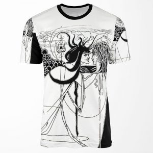 Hd I Kissed Your Mouth%3B From And Amp%3Bquot%3Bsalome And Amp%3Bquot%3B By Aubrey Beardsley 1893 All-over-print T-shirt