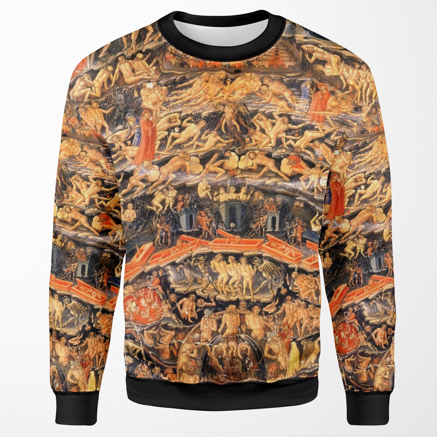 Hd Inferno From The Divine Comedy By Bartolomeo Di Fruosino High Definition All-over-print Unisex Sweatshirt