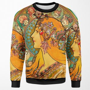 Hd Zodiac 1896 Alphonse Mucha All-over-print Unisex Sweatshirt