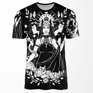 Hekate Triple Goddess All-over-print T-shirt